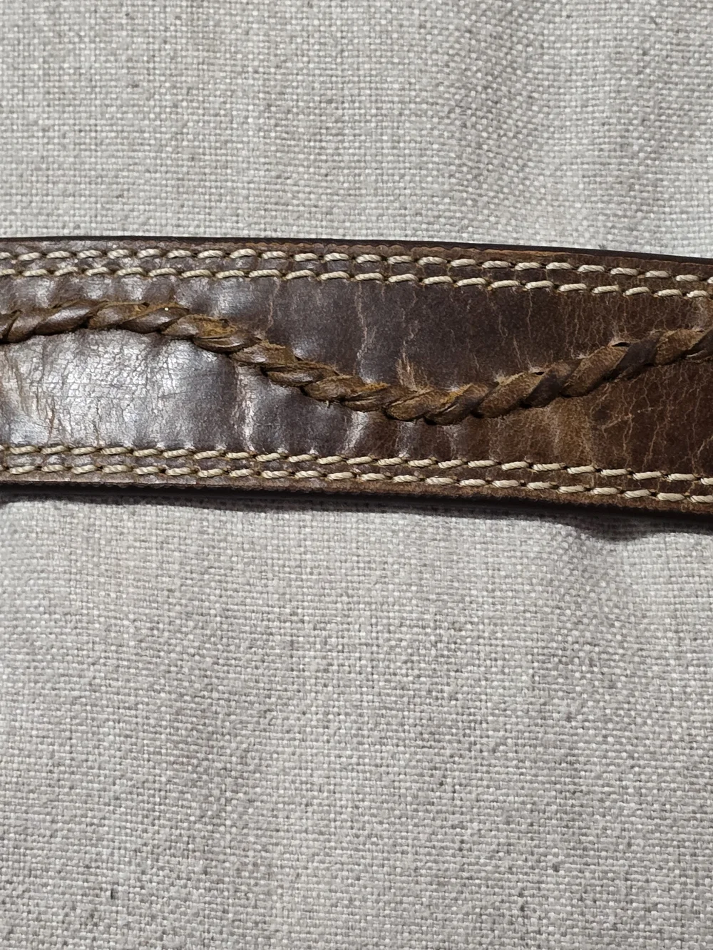 TWISTED X TOOLED LEATHER BELT BROWN WESTERN DISTRESSED RUGGED MENS 36